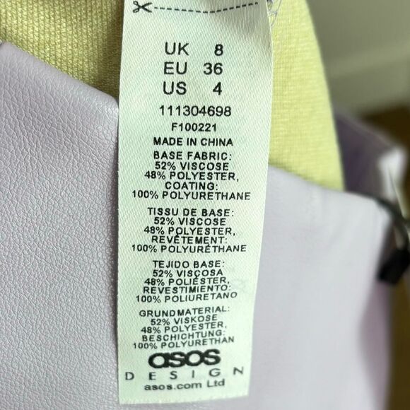 Purple lavender faux leather skirt set - Picture 16 of 16